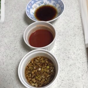 海南鶏飯 ソース３種
